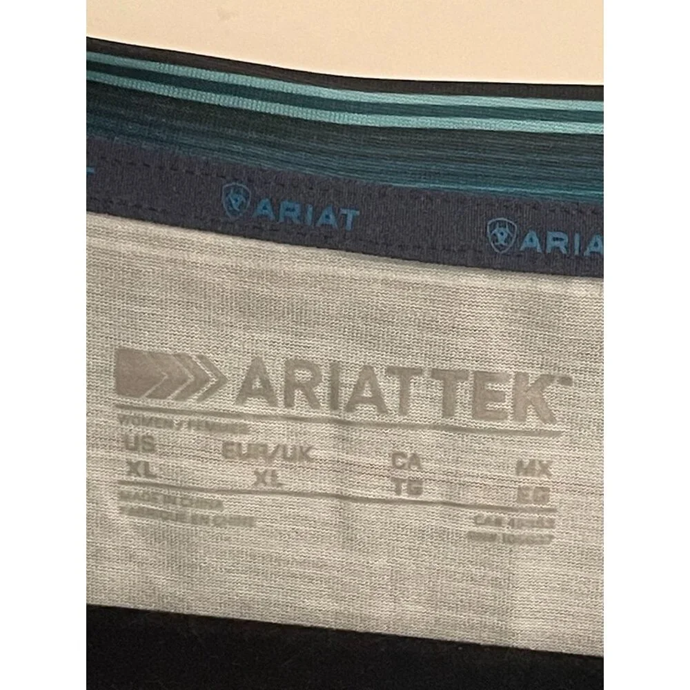 Ariat Laguna AriatTEK® V-Neck Short Sleeve Top Sun Protection Fabric™ Size XL - Picture 7 of 11